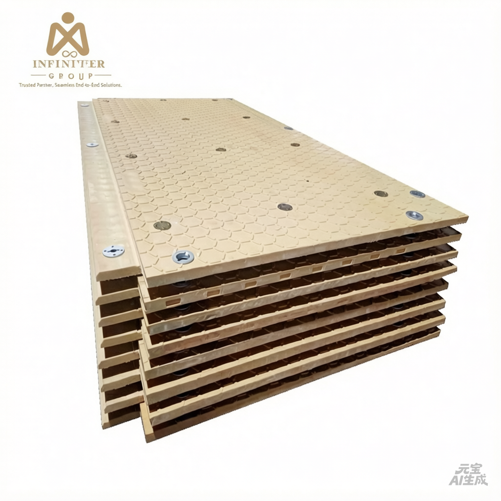 Hdpe Material Construction Ground protection Mat Hollow Amphimat Heavy Duty Ground Mats