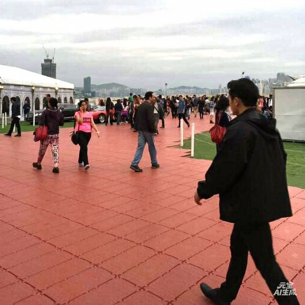 Interlocking Modular PP Plastic Anti-Slip Eco-Friendly Portable Outdoor Tent Event Flooring Quick Graphic Design